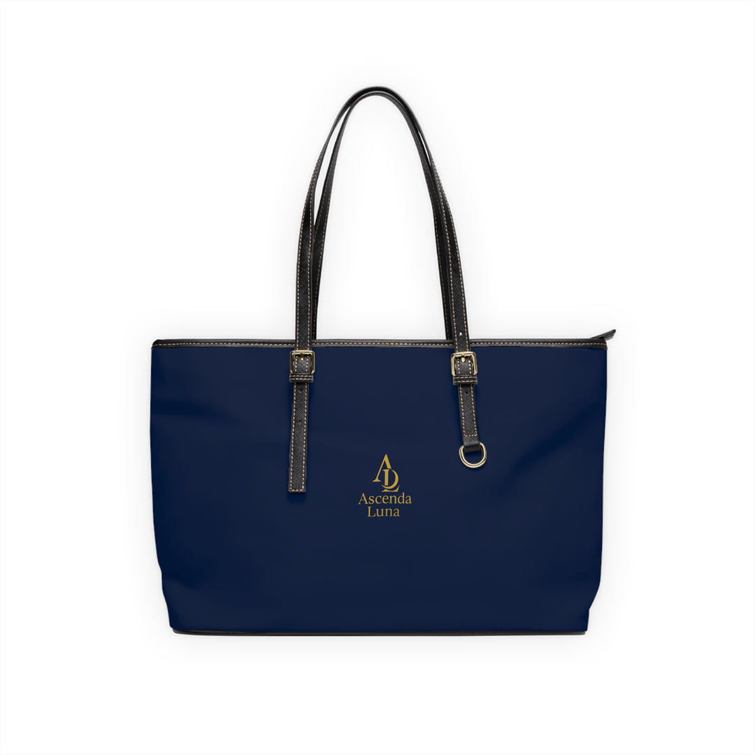 PU Leather Tote Bag Dark Blue | Ascenda Classics