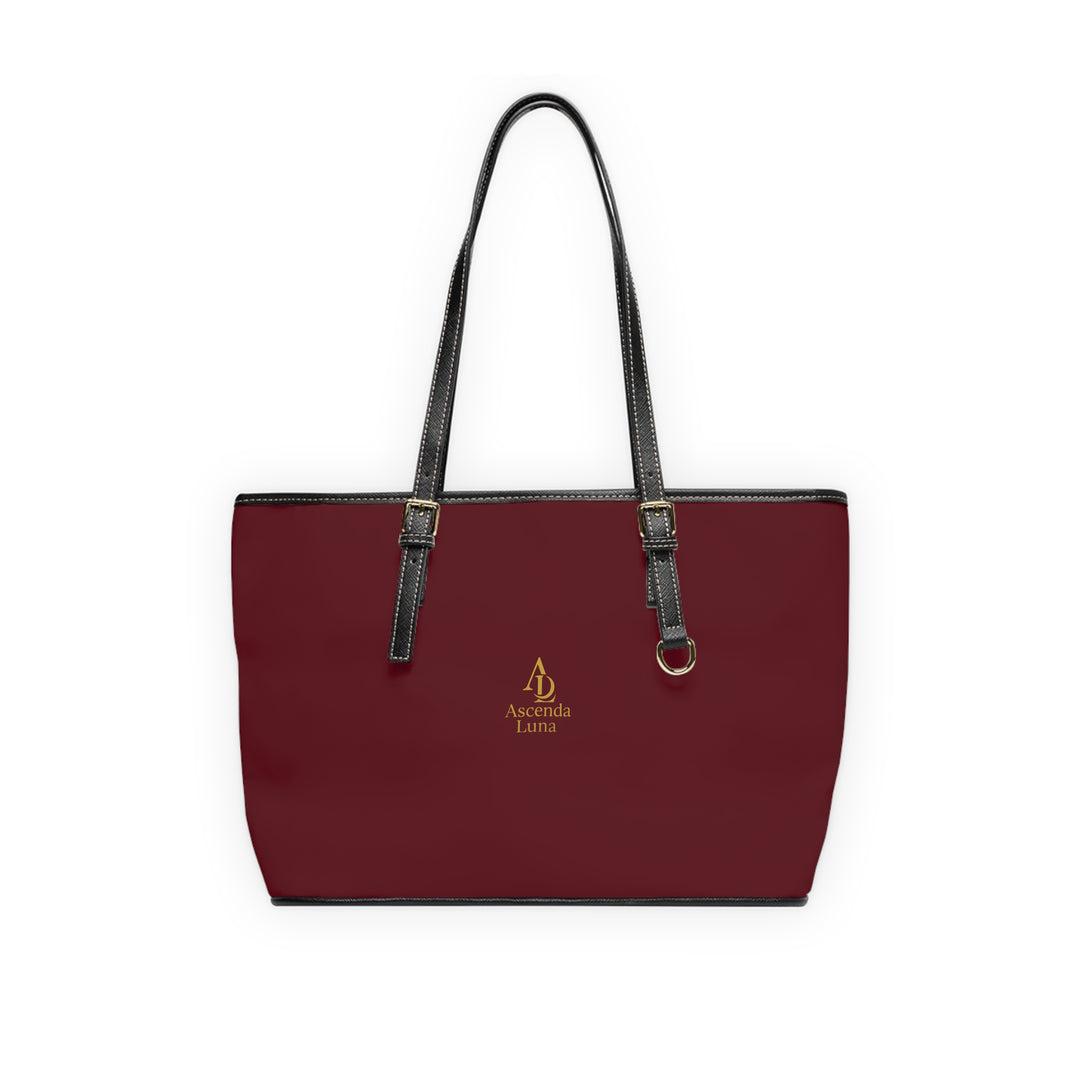 PU Leather Tote Bag Βurgundy | Ascenda Classics