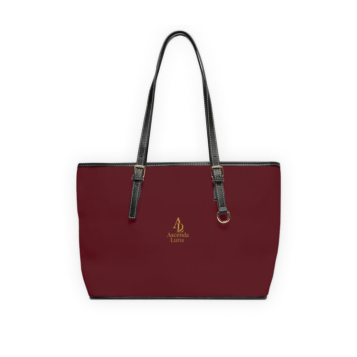 PU Leather Tote Bag Βurgundy | Ascenda Classics