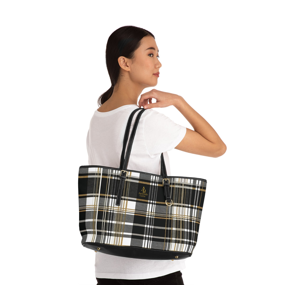 PU Leather Tote Bag | Ascenda Geometrics