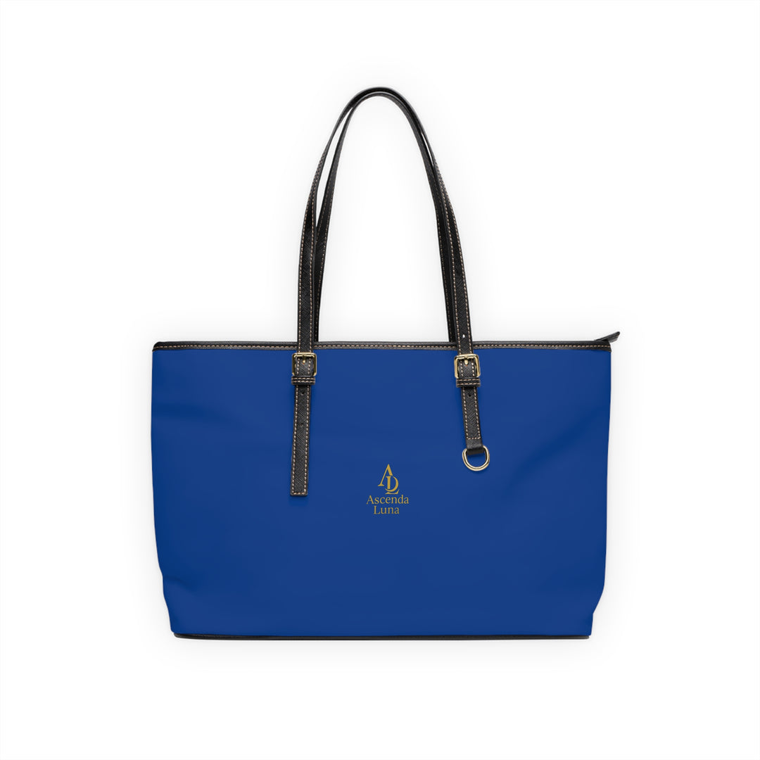 PU Leather Tote Bag Navy Blue | Ascenda Classics