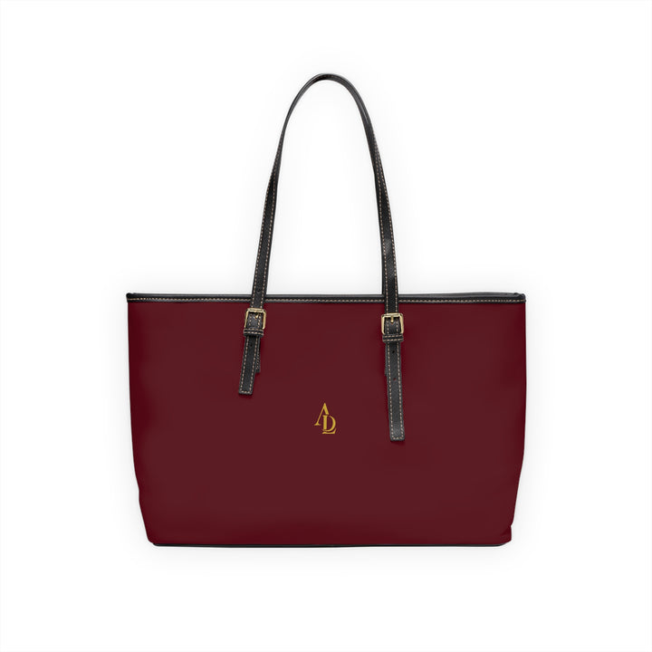 PU Leather Tote Bag Βurgundy | Ascenda Classics