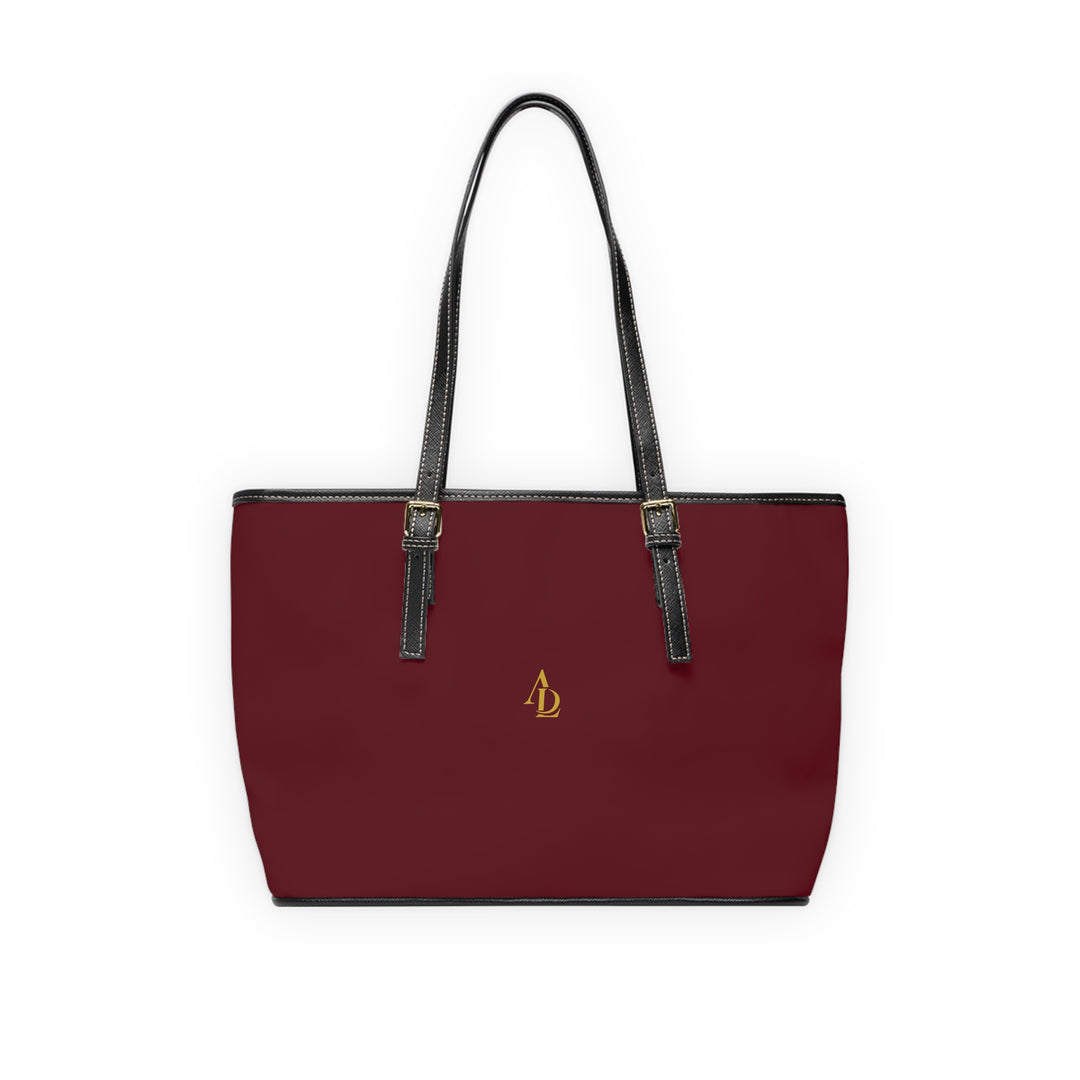 PU Leather Tote Bag Βurgundy | Ascenda Classics