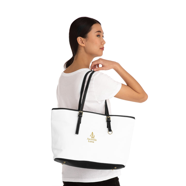 PU Leather Tote Bag White | Ascenda Classics