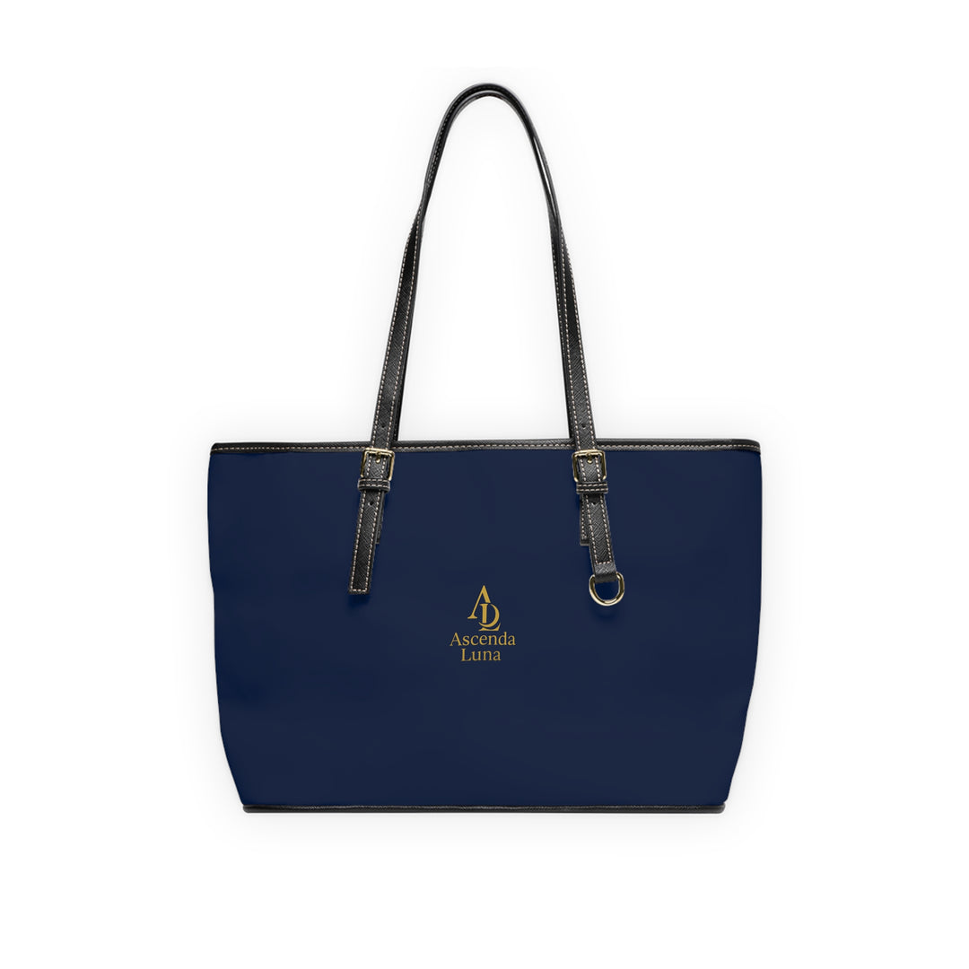 PU Leather Tote Bag Dark Blue | Ascenda Classics