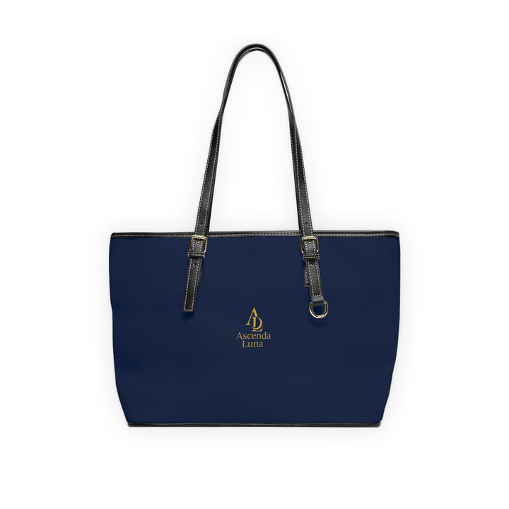 PU Leather Tote Bag Dark Blue | Ascenda Classics
