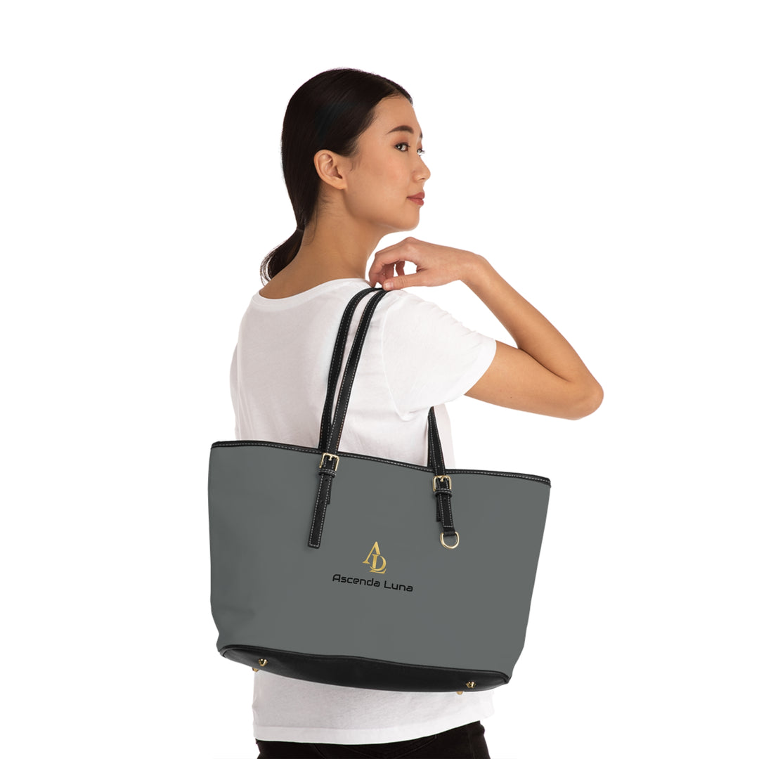 PU Leather Tote Bag Grey | Ascenda Classics