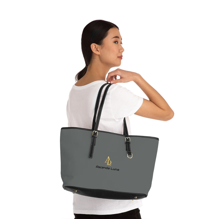 PU Leather Tote Bag Grey | Ascenda Classics