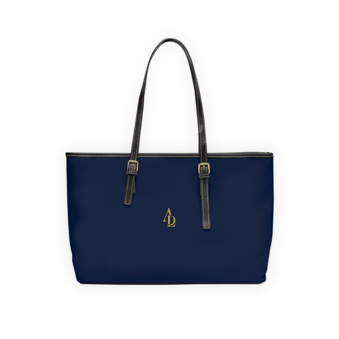 PU Leather Tote Bag Dark Blue | Ascenda Classics
