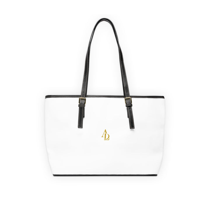 PU Leather Tote Bag White | Ascenda Classics