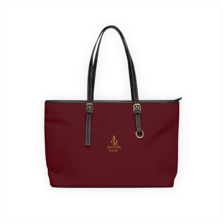 PU Leather Tote Bag Βurgundy | Ascenda Classics