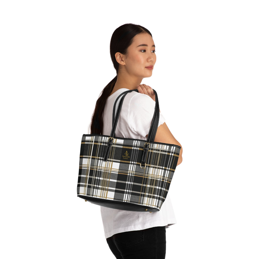 PU Leather Tote Bag | Ascenda Geometrics