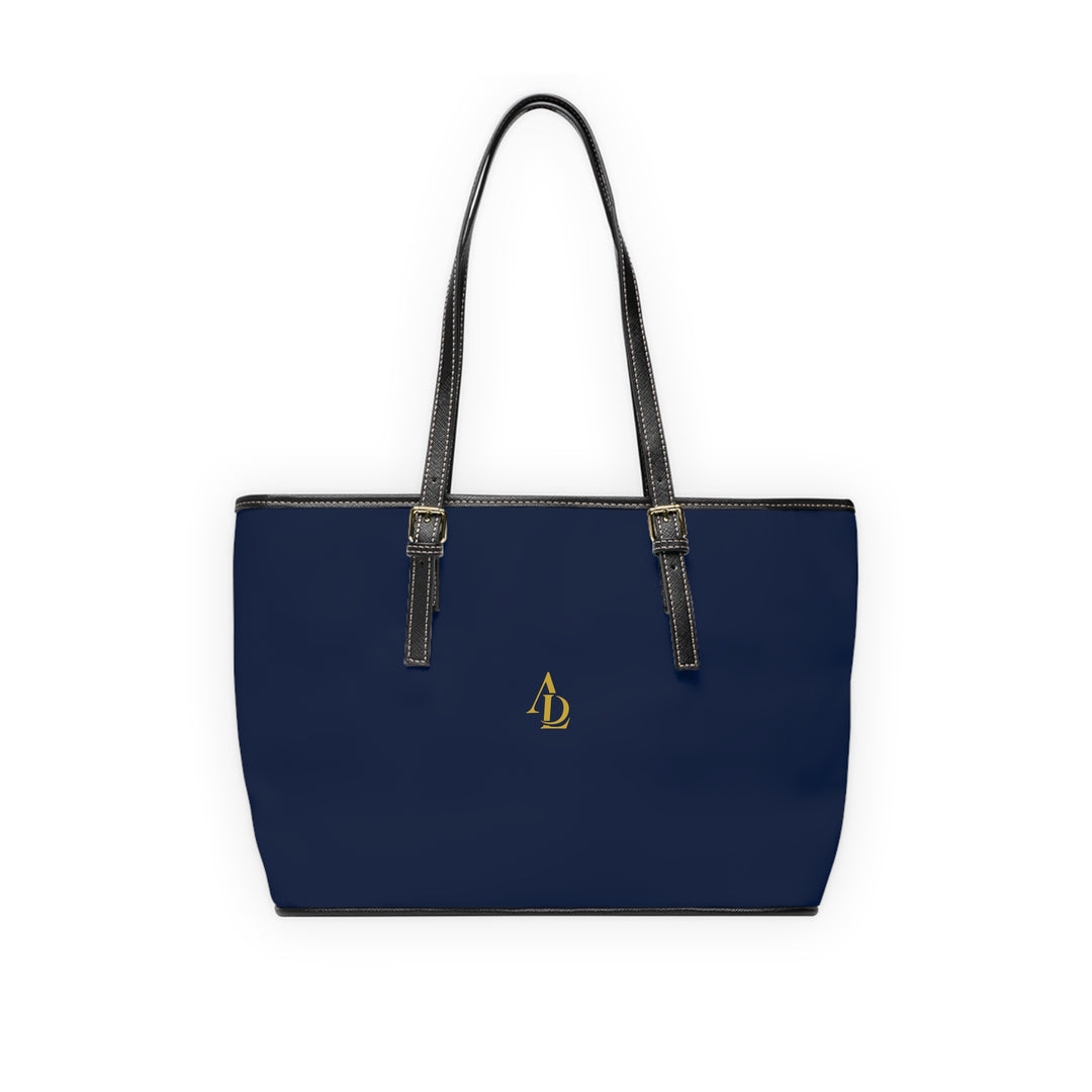 PU Leather Tote Bag Dark Blue | Ascenda Classics