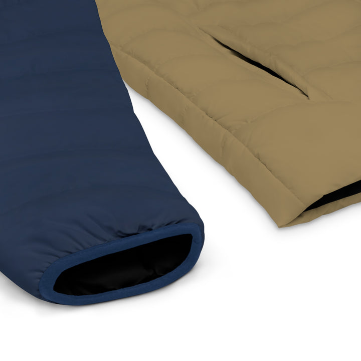 Men's Puffer Jacket Navy & Khaki | Ascenda Classics