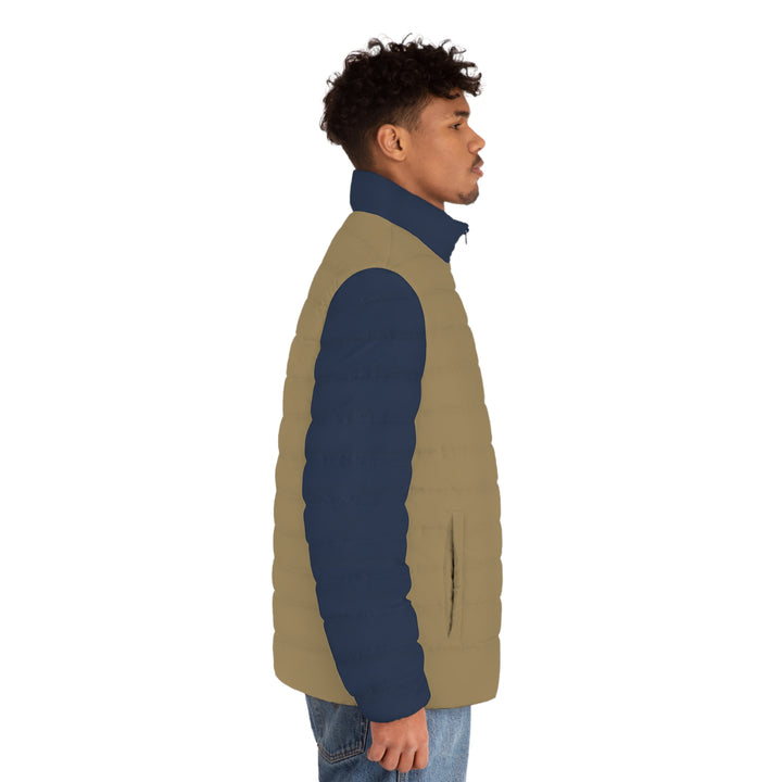 Men's Puffer Jacket Navy & Khaki | Ascenda Classics