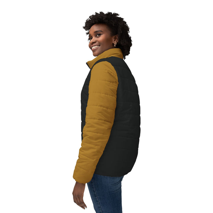 Women’s Puffer Jacket black & gold | Ascenda Classics