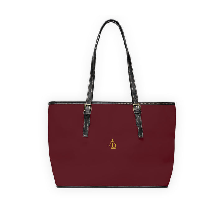 PU Leather Tote Bag Βurgundy | Ascenda Classics