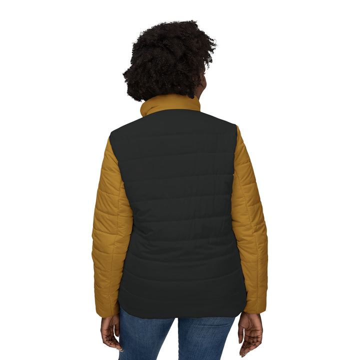 Women’s Puffer Jacket black & gold | Ascenda Classics