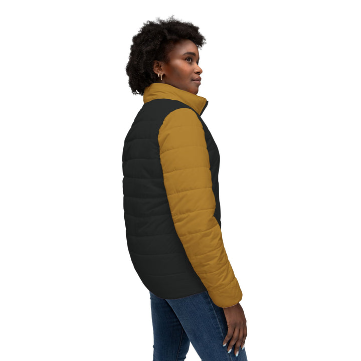 Women’s Puffer Jacket black & gold | Ascenda Classics