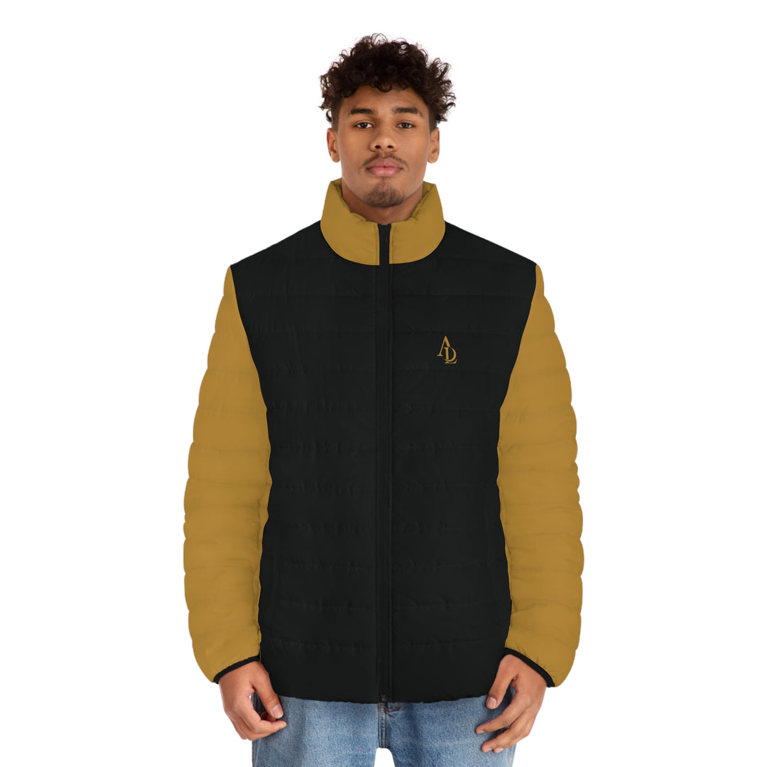 Men's Puffer Jacket black & gold | Ascenda Classics