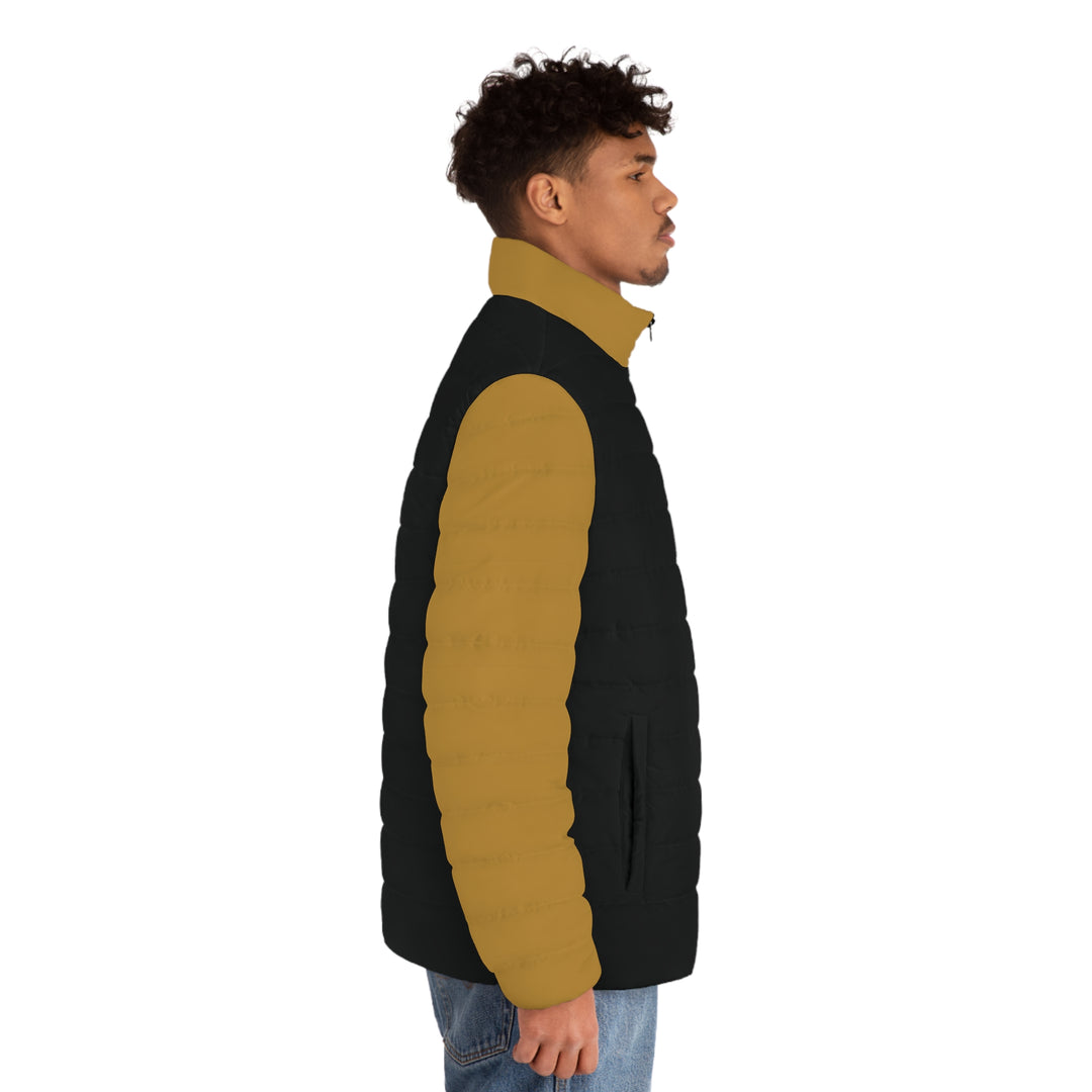 Men's Puffer Jacket black & gold | Ascenda Classics