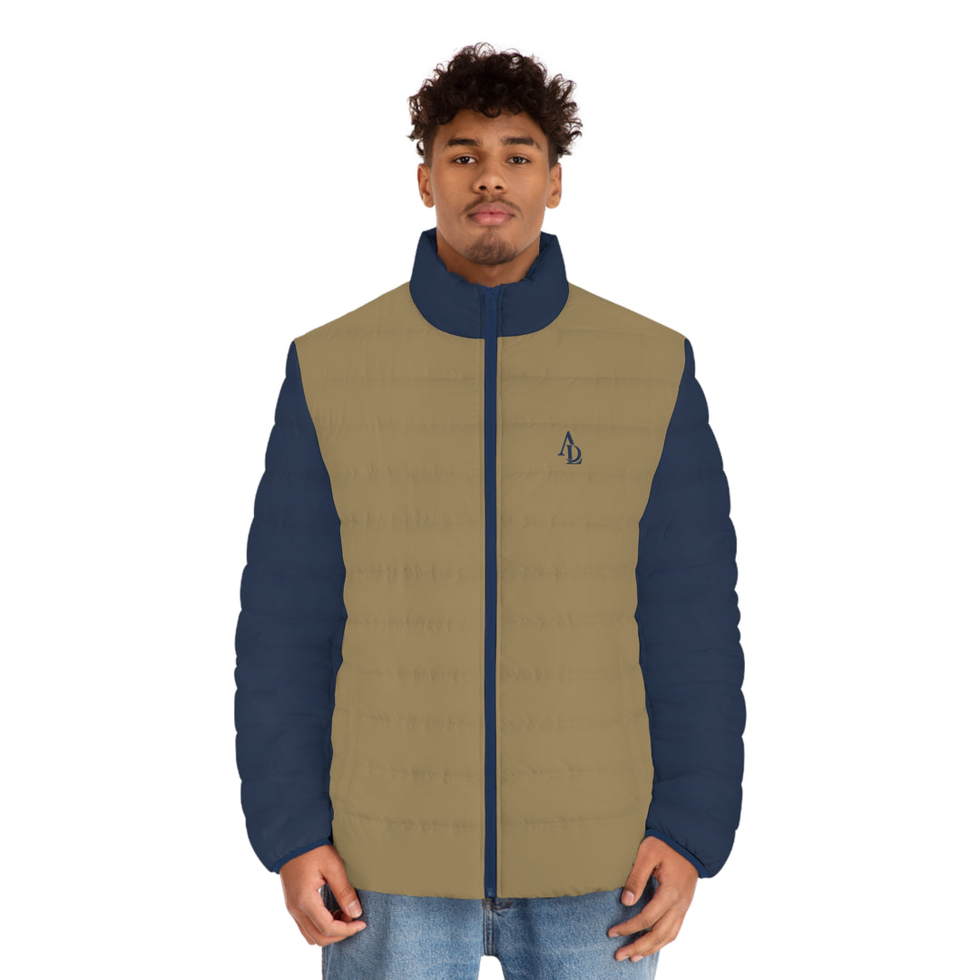 Men's Puffer Jacket Navy & Khaki | Ascenda Classics