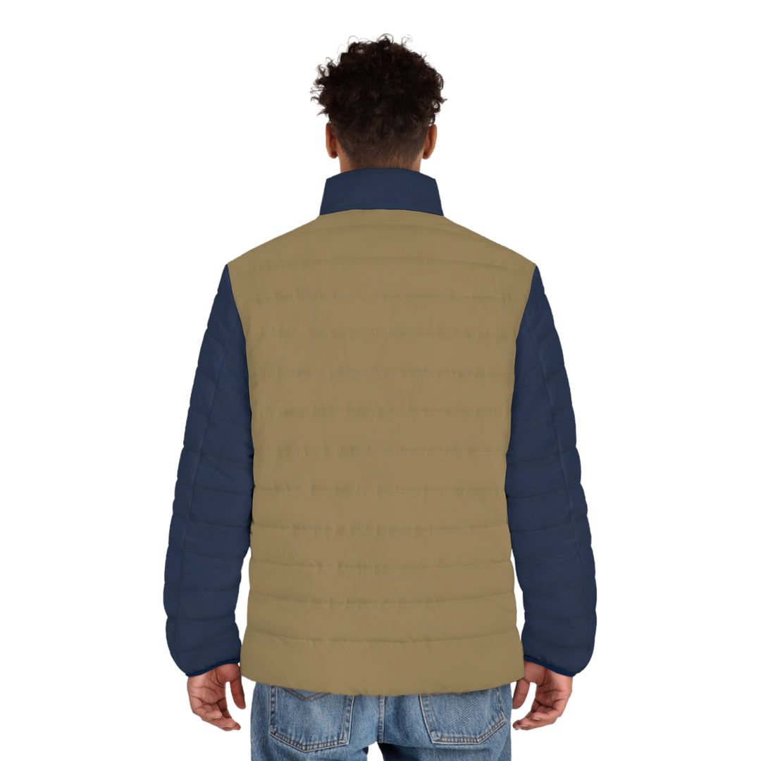 Men's Puffer Jacket Navy & Khaki | Ascenda Classics