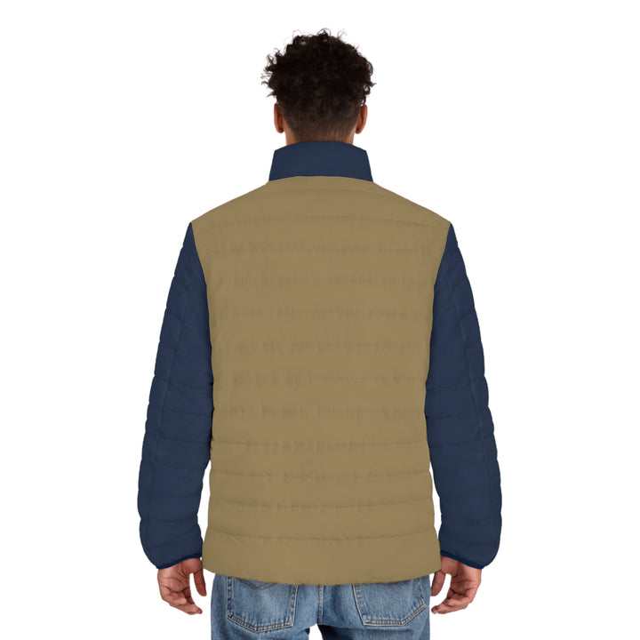 Men's Puffer Jacket Navy & Khaki | Ascenda Classics