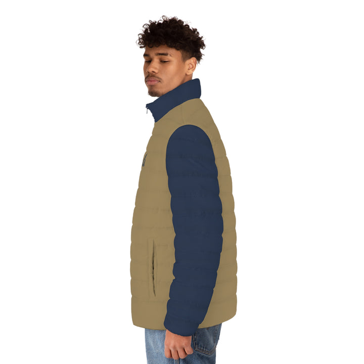 Men's Puffer Jacket Navy & Khaki | Ascenda Classics
