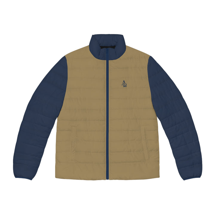 Men's Puffer Jacket Navy & Khaki | Ascenda Classics