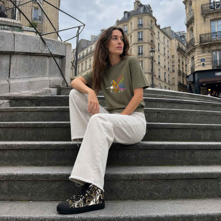 Unisex organic ribbed neck t-shirt | Ascenda Luna Limited Edition