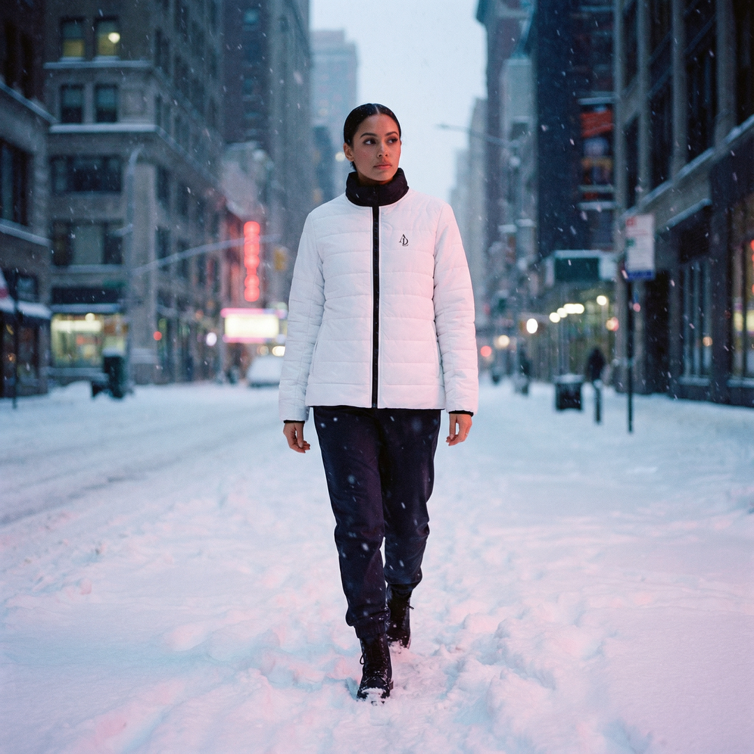 Women’s Puffer Jacket white | Ascenda Classics