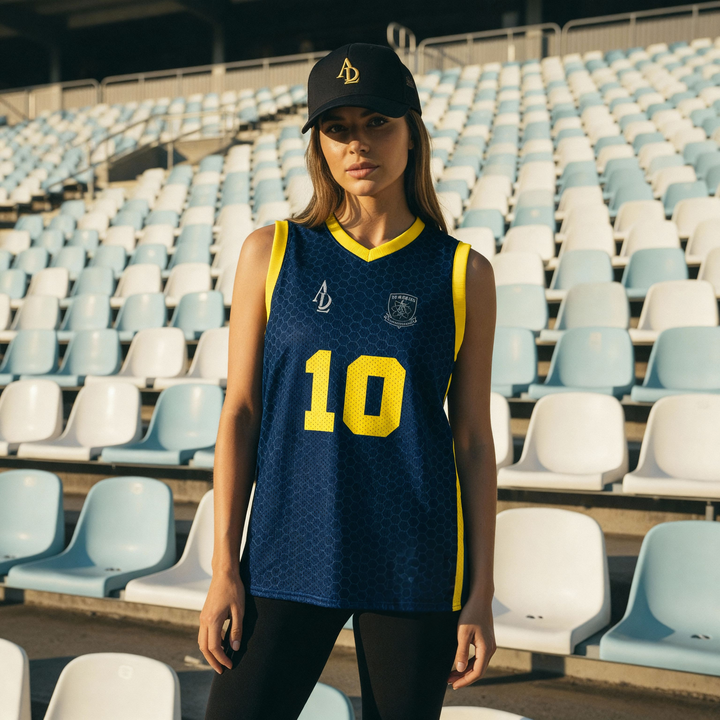 Premium basketball jersey blue yellow | SC SCIENCE